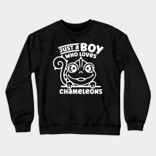 Just A Boy Who Loves Chameleons - Chameleon Crewneck Sweatshirt